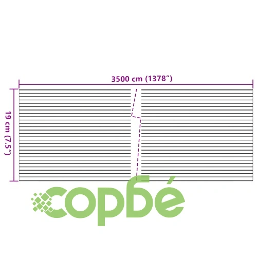 Ленти за огради, 4 бр, мраморен чакъл, сив, 35x0,19 м, PVC ➤ топ цена ➤ sorbe.bg