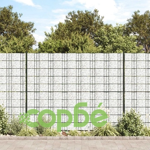 Ленти за огради, 4 бр, мраморен чакъл, сив, 35x0,19 м, PVC ➤ топ цена ➤ sorbe.bg