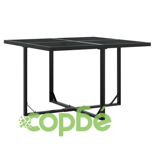 Градински комплект от 9 части, с възглавници, черен, текстилен ➤ топ цена ➤ sorbe.bg