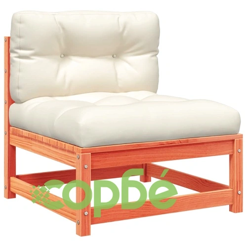 Градински комплект с възглавници, 7 части, восъчнокафяв ➤ топ цена ➤ sorbe.bg