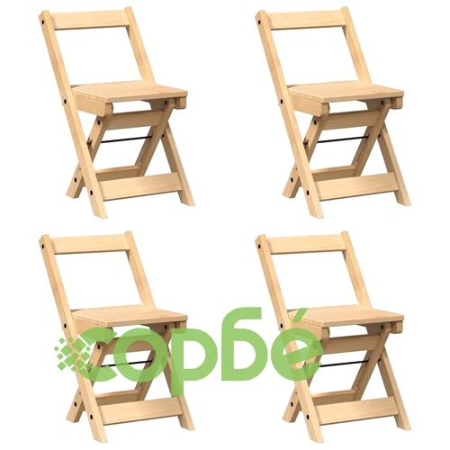 Трапезен комплект пеперуда Corona 5 части сгъваем борово дърво ➤ топ цена ➤ sorbe.bg