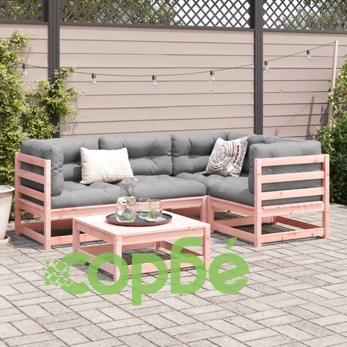 Градински комплект с възглавници, 5 части, дугласка ела масив ➤ топ цена ➤ sorbe.bg