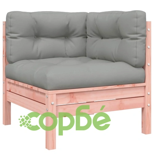 Градински комплект с възглавници, 6 части, дугласка ела масив ➤ топ цена ➤ sorbe.bg