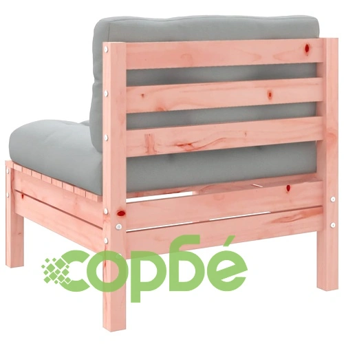 Градински комплект с възглавници, 6 части, дугласка ела масив ➤ топ цена ➤ sorbe.bg