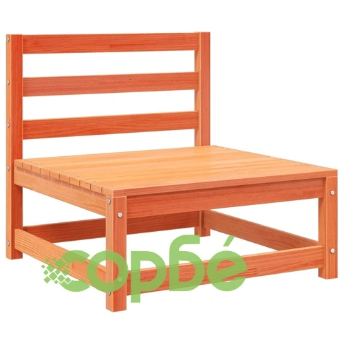 Градински комплект диван от 8 части, восъчнокафяв, бор масив ➤ топ цена ➤ sorbe.bg