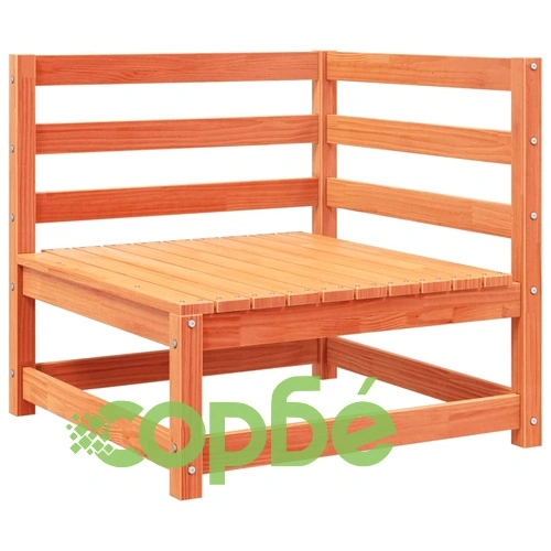 Градински комплект диван от 8 части, восъчнокафяв, бор масив ➤ топ цена ➤ sorbe.bg