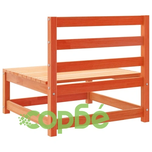 Градински комплект диван от 8 части, восъчнокафяв, бор масив ➤ топ цена ➤ sorbe.bg