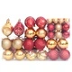 Комплект коледни топки от 108 части, златисто и червено