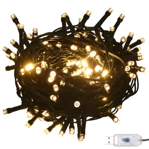 Комплект коледни топки 61 части с връх и 150 LED злато и бронз ➤ топ цена ➤ sorbe.bg