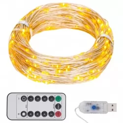 LED стринг със 150 светодиода, топло бял, 15 м