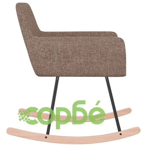Люлеещ се стол, таупе, текстил ➤ топ цена ➤ sorbe.bg