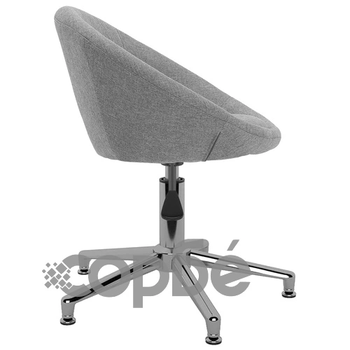 Въртящ се офис стол, светлосив, текстил ➤ топ цена ➤ sorbe.bg