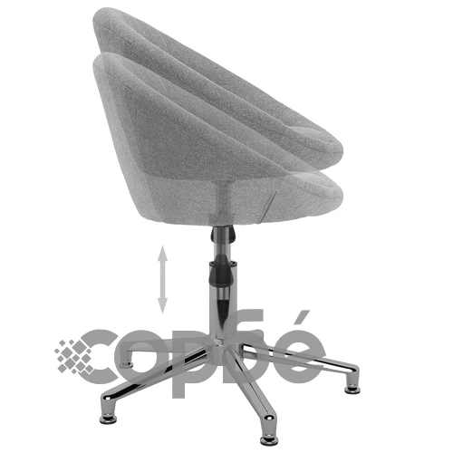 Въртящ се офис стол, светлосив, текстил ➤ топ цена ➤ sorbe.bg