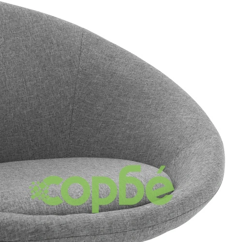 Въртящ се офис стол, светлосив, текстил ➤ топ цена ➤ sorbe.bg