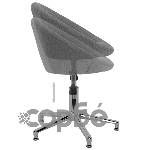 Въртящ се офис стол, тъмносив, текстил ➤ топ цена ➤ sorbe.bg