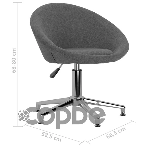 Въртящ се офис стол, тъмносив, текстил ➤ топ цена ➤ sorbe.bg