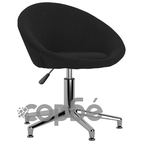 Въртящ се офис стол, черен, текстил ➤ топ цена ➤ sorbe.bg