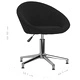 Въртящ се офис стол, черен, текстил
