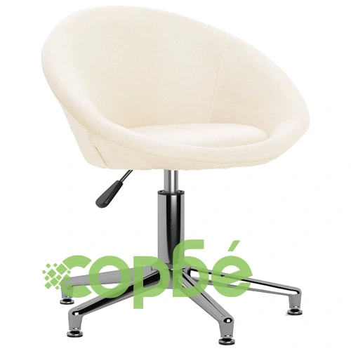 Въртящ се офис стол, кремав, текстил ➤ топ цена ➤ sorbe.bg