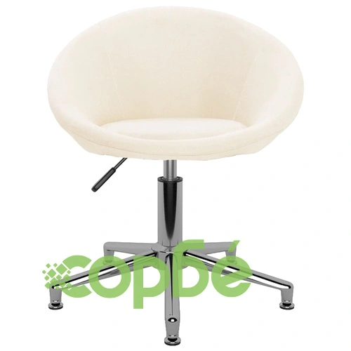 Въртящ се офис стол, кремав, текстил ➤ топ цена ➤ sorbe.bg