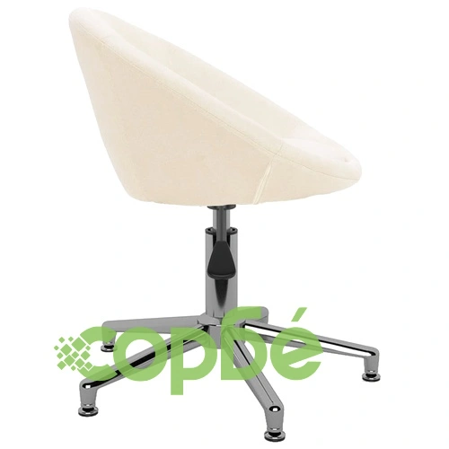 Въртящ се офис стол, кремав, текстил ➤ топ цена ➤ sorbe.bg