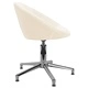 Въртящ се офис стол, кремав, текстил