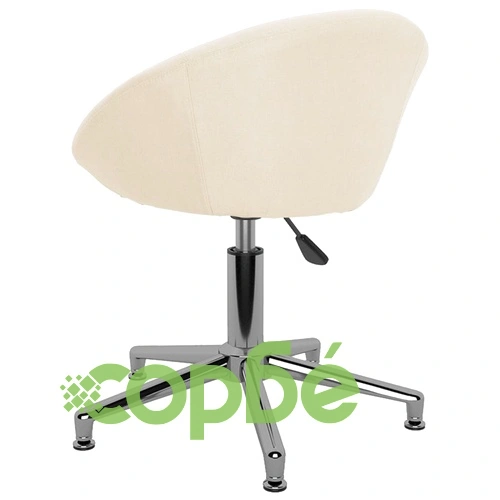 Въртящ се офис стол, кремав, текстил ➤ топ цена ➤ sorbe.bg