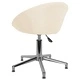 Въртящ се офис стол, кремав, текстил
