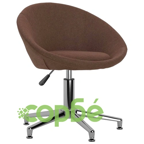 Въртящ се офис стол, кафяв, текстил ➤ топ цена ➤ sorbe.bg