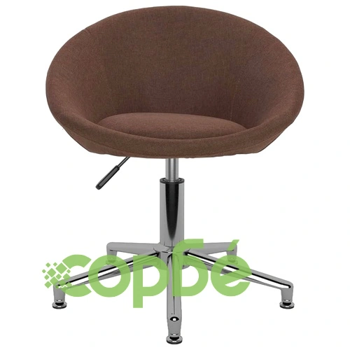 Въртящ се офис стол, кафяв, текстил ➤ топ цена ➤ sorbe.bg