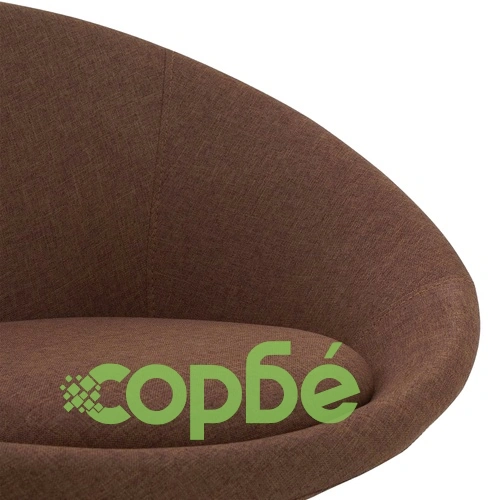 Въртящ се офис стол, кафяв, текстил ➤ топ цена ➤ sorbe.bg