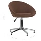 Въртящ се офис стол, кафяв, текстил