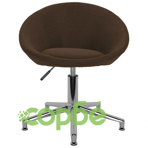 Въртящ се офис стол, тъмнокафяв, текстил ➤ топ цена ➤ sorbe.bg