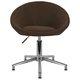 Въртящ се офис стол, тъмнокафяв, текстил