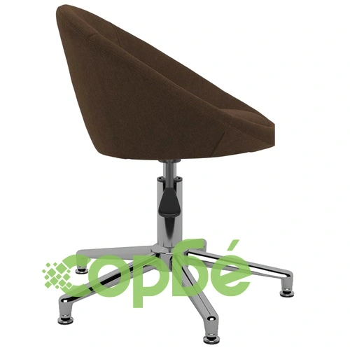 Въртящ се офис стол, тъмнокафяв, текстил ➤ топ цена ➤ sorbe.bg