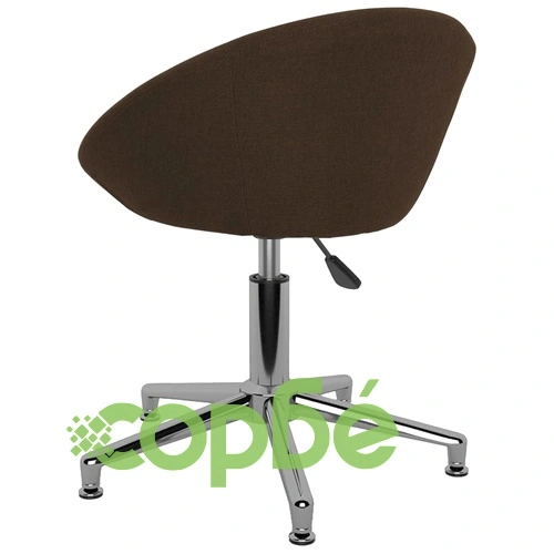 Въртящ се офис стол, тъмнокафяв, текстил ➤ топ цена ➤ sorbe.bg