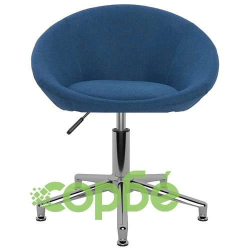 Въртящ се офис стол, син, текстил ➤ топ цена ➤ sorbe.bg