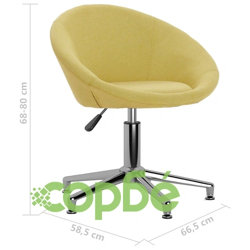 Въртящ се офис стол, зелен, текстил ➤ топ цена ➤ sorbe.bg