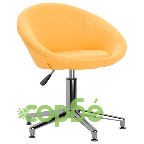 Въртящ се офис стол, жълт, текстил ➤ топ цена ➤ sorbe.bg