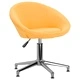 Въртящ се офис стол, жълт, текстил