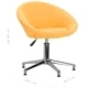 Въртящ се офис стол, жълт, текстил