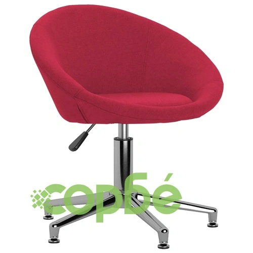 Въртящ се офис стол, виненочервен, текстил ➤ топ цена ➤ sorbe.bg
