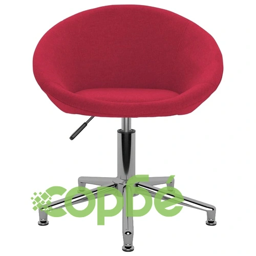 Въртящ се офис стол, виненочервен, текстил ➤ топ цена ➤ sorbe.bg