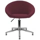 Въртящ се офис стол, лилав, текстил