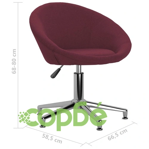 Въртящ се офис стол, лилав, текстил ➤ топ цена ➤ sorbe.bg