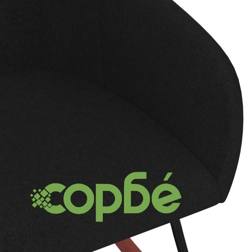 Люлеещ се стол, черен, текстил ➤ топ цена ➤ sorbe.bg