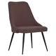 Трапезни столове, 2 бр, тъмнокафяви, текстил