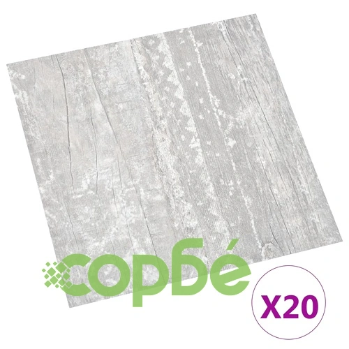 Самозалепващи подови дъски 20 бр PVC 1,86 м² сиви ➤ топ цена ➤ sorbe.bg