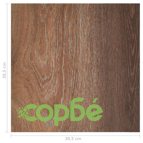 Самозалепващи подови дъски 20 бр PVC 1,86 м² кафяви ➤ топ цена ➤ sorbe.bg