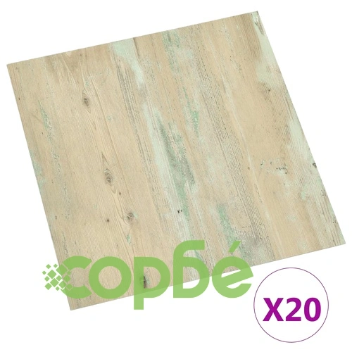 Самозалепващи подови дъски 20 бр PVC 1,86 м² светлокафяви ➤ топ цена ➤ sorbe.bg